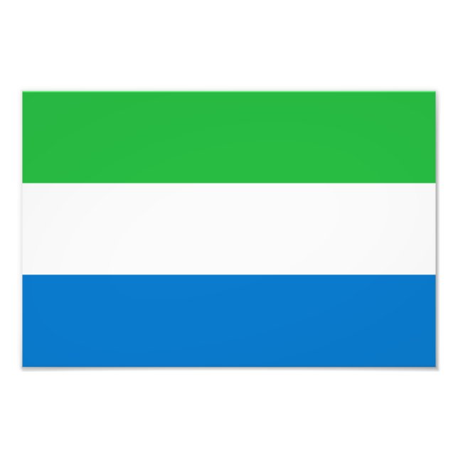 Impression Photo Sierra Leone Flag (Devant)