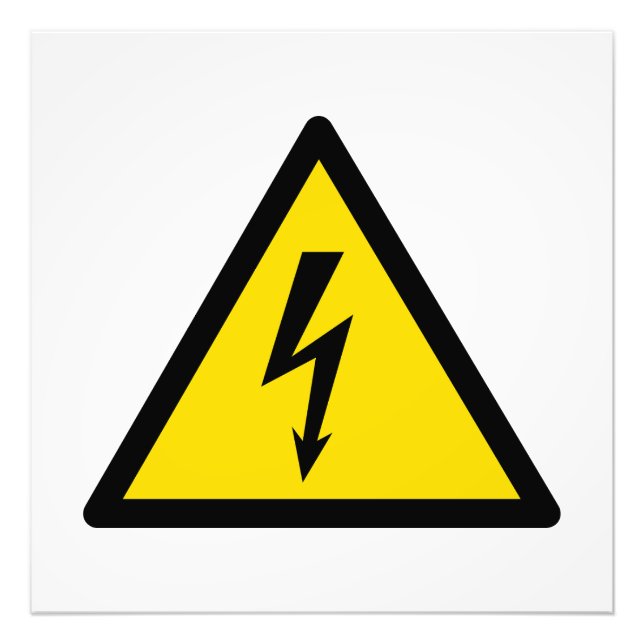 Impression Photo signal haute tension symbole électrique danger p (Devant)