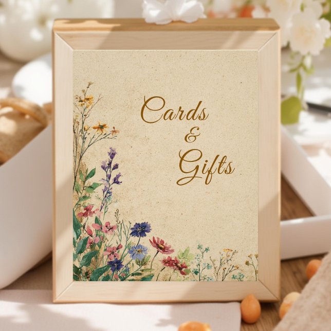 Impression Photo SIGNE DE Mariage Fleur sauvage Boho rustique front (Créateur téléchargé)