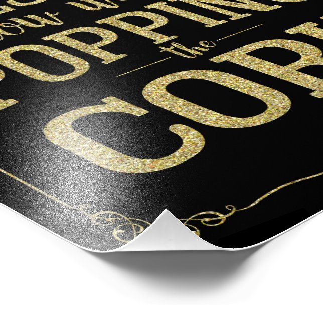 Impression Photo signe mariage d'alcool, bouchon pop, question ouve (Coin)