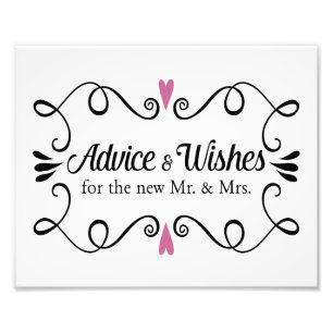 Impression Photo SIGNE Mariage Deux Coeurs Conseils et Voeux