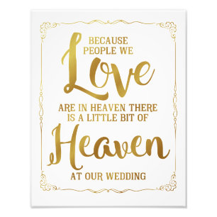 Impression Photo signe mariage, paradis au mariage, or