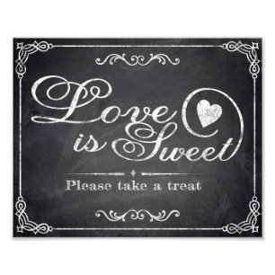 Impression Photo Signes mariages - Chalkboard - L'amour est doux -