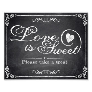 Impression Photo Signes mariages - Chalkboard - L'amour est doux -