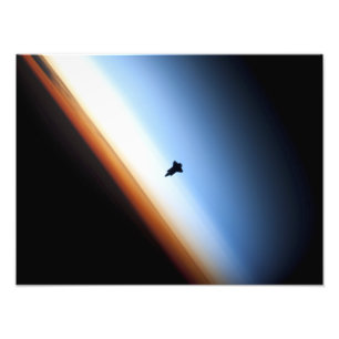 Impression Photo Silhouette de la navette spatiale Endeavor