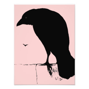 Impression Photo Silhouette de Raven - Goth vintage Ravens et