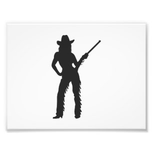 Impression Photo Silhouette de Western Cowgirl