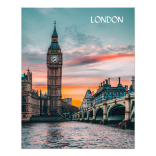 Impression Photo Silhouette Londres Sunset