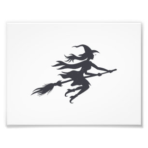 Impression Photo Silhouette of witch - Choose background color