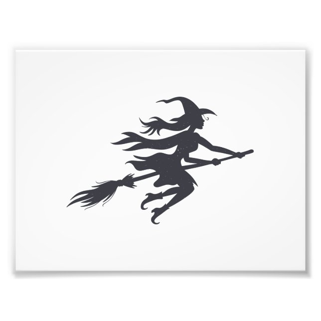 Impression Photo Silhouette of witch - Choose background color (Devant)
