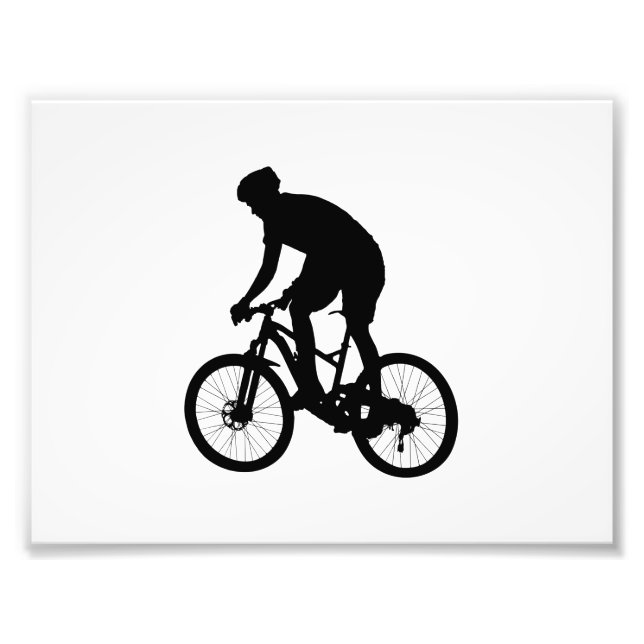 Impression Photo Silhouette VTT - Choisir la couleur arrière - plan (Devant)