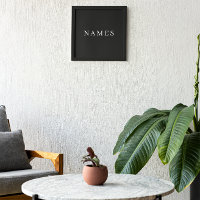 Simple Black Custom Ajouter Votre Nom Élégant