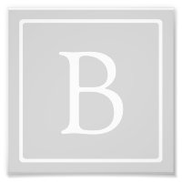 Simple Light Grey monogram