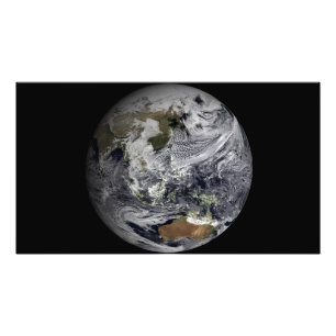 Impression Photo Simulation nuageuse de la Terre entière