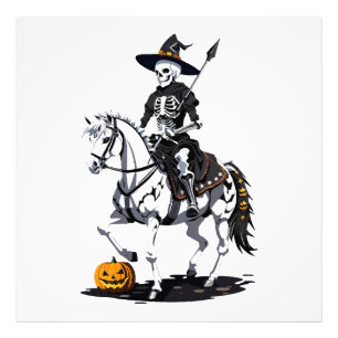 Impression Photo Skeleton Horse Rider - Halloween Skeleton
