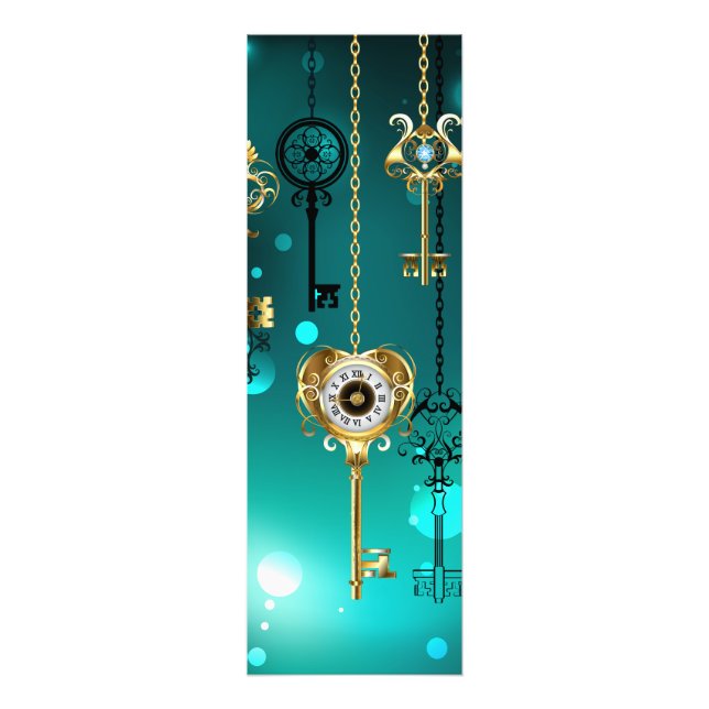 Impression Photo Skeleton Keys on Green Background (Devant)