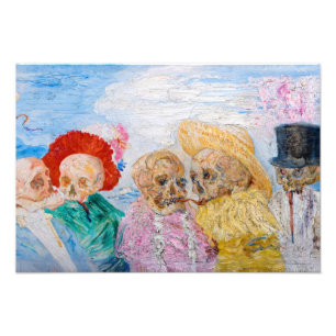 Impression Photo Skeletons déguisés par James Ensor
