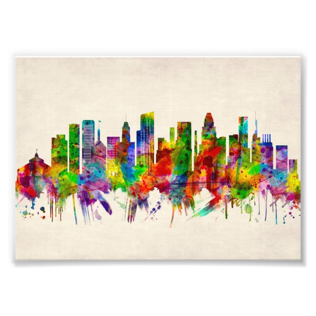Impression Photo Skyline Baltimore Maryland (Devant)