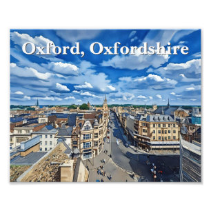 Impression Photo Skyline de la peinture historique Oxford