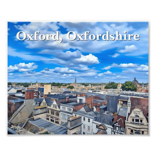 Impression Photo Skyline de la peinture historique Oxford (Devant)