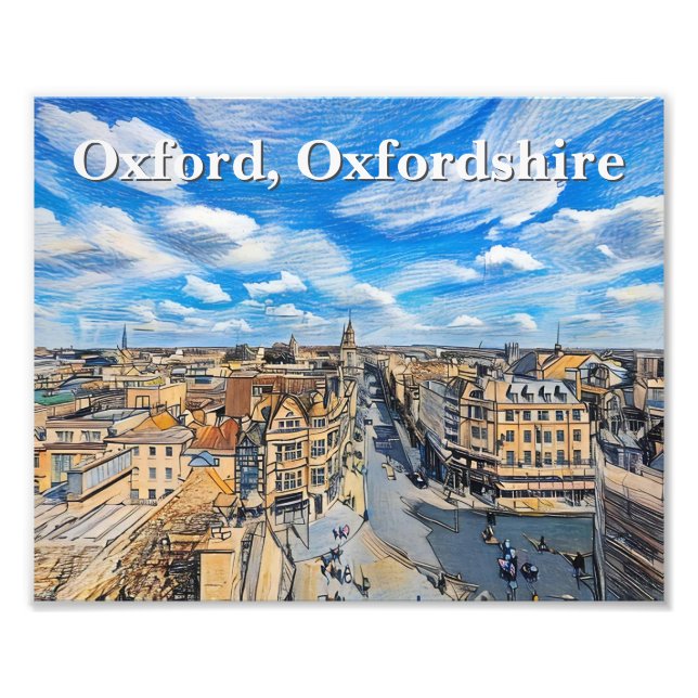 Impression Photo Skyline de l'art historique Oxford Pencil (Devant)