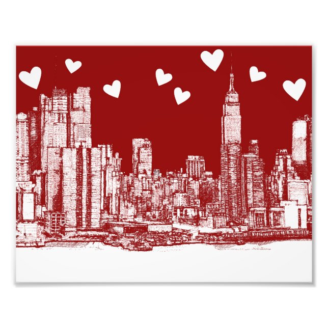 Impression Photo skyline valentine NYC (Devant)
