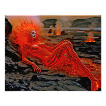 "Sleeping Magma" - Portrait de femme volcanique