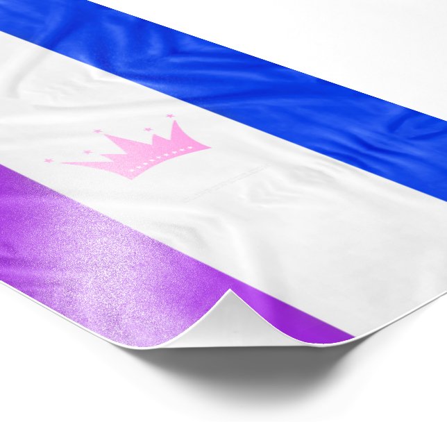 Impression Photo SlipperyJoe glisser le drapeau de la fierté violet (Coin)