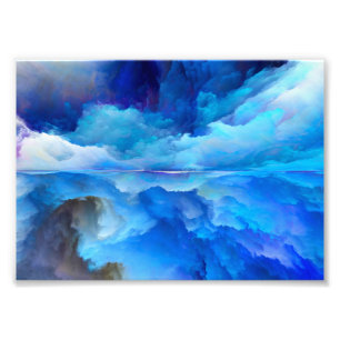Impression Photo SlipperyJoe's abstrait nuage artwork coloré surr