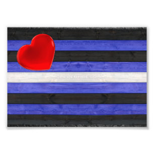 Impression Photo SlipperyJoe's Gay Leather Pride drapeau royal noir