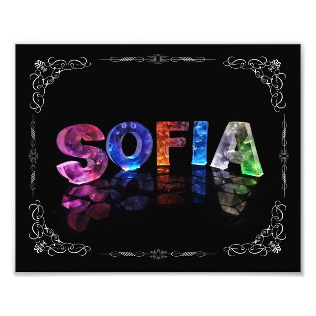 Impression Photo Sofia - Le nom Sofia en lumières 3D (Photo : (Devant)