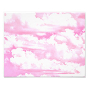 Impression Photo Soft Happy Rose Nuages Décor