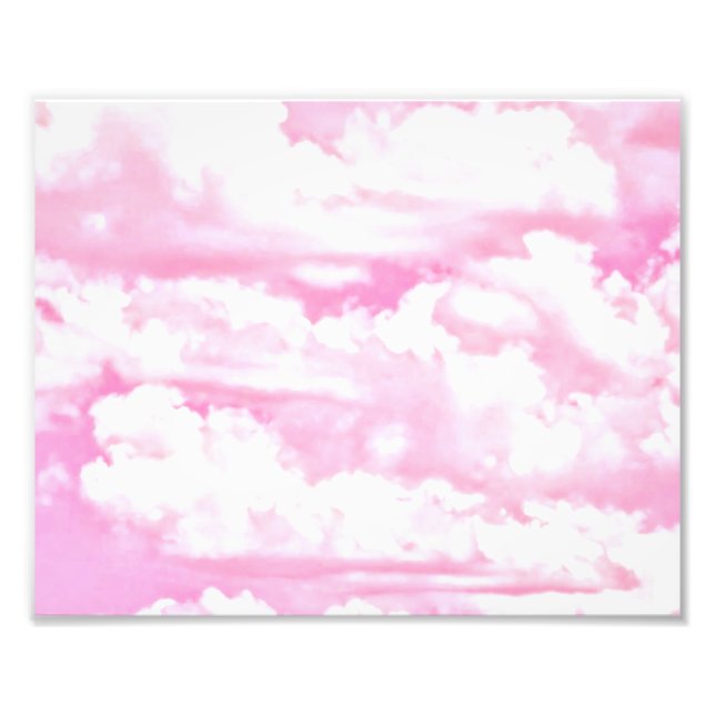 Impression Photo Soft Happy Rose Nuages Décor (Devant)