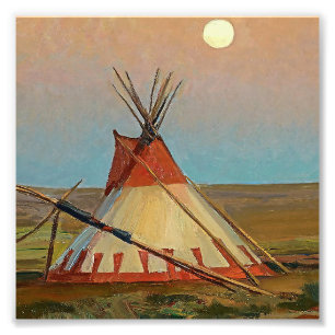 Impression Photo "Soirée sur la réserve Blackfoot" par Maynard