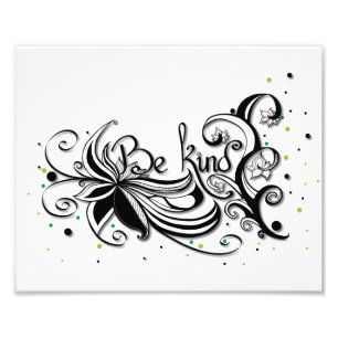 Impression Photo SOIS GENTIL ! Citation calligraphie inspirante