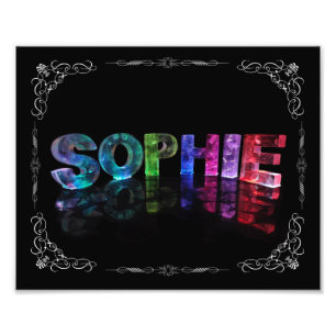 Impression Photo Sophie - Le nom Sophie en lumières 3D (Photographi