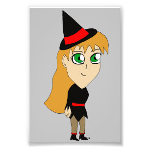 Impression Photo sorcière chibi