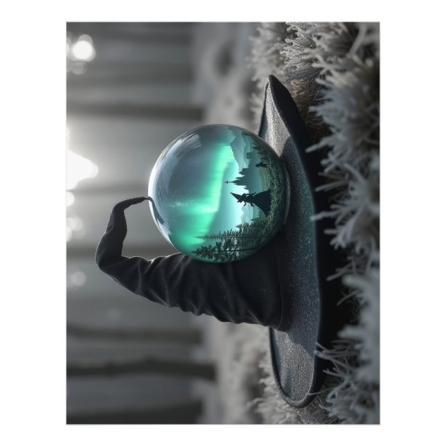 Impression Photo Sorcières casquette et boule de cristal (Devant)