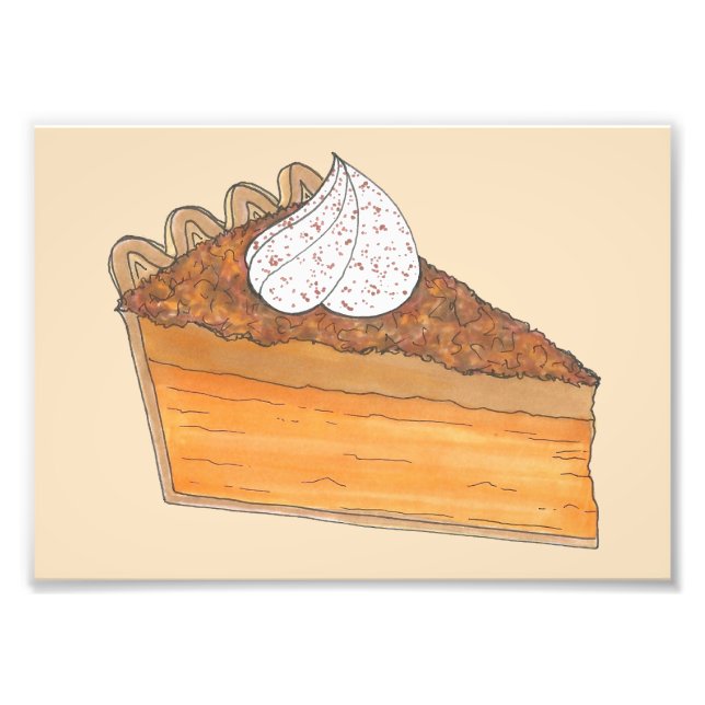 Impression Photo Southern Sweet Potato Pie Slice Boulangerie Alimen (Devant)