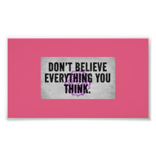 Impression Photo Soyez sceptique (Devant)