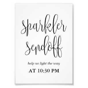 Impression Photo Sparkler Sendoff Signer Choisissez Votre Taille