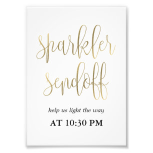 Impression Photo Sparkler Sendoff Signer Choisissez Votre Taille Fa