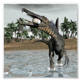 Impression Photo Spinosaurus dinosaure mangeur poisson - rendu 3D