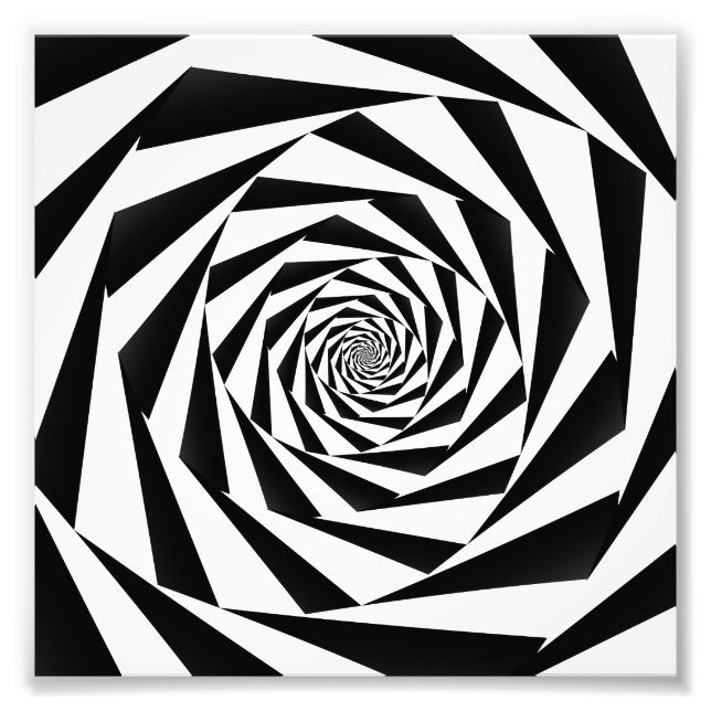 Impression Photo Spirale noire et blanche (Devant)
