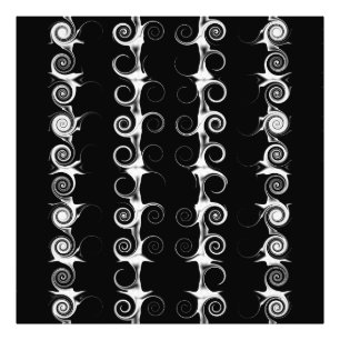 Impression Photo Spirales et volutes motif noir et blanc