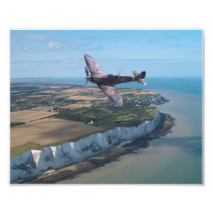 Impression Photo Spitfire au-dessus de l'Angleterre
