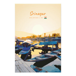 Impression Photo Srinagar, Inde - Bateaux Shikara du lac Dal