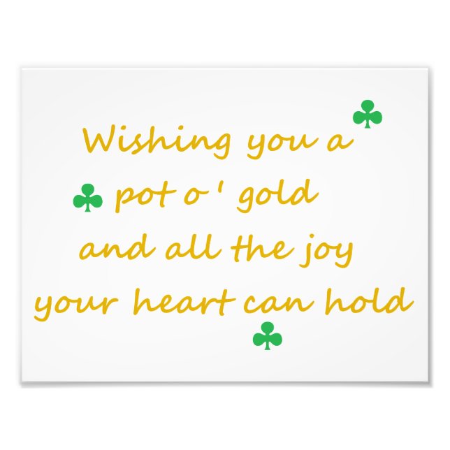 Impression Photo St. patrick's Day Irish Dit 8,5"x11" Imprimer (Devant)