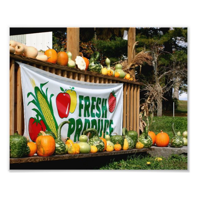 Impression Photo Stand de ferme de la Nouvelle-Angleterre Automne 8 (Devant)