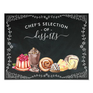 Impression Photo Station de desserts   Panneau de mariage à la crai